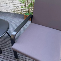 Outdoor balcony, mesh, table and chair, courtyard hotel, aluminum alloy dining chair, anti-corrosion